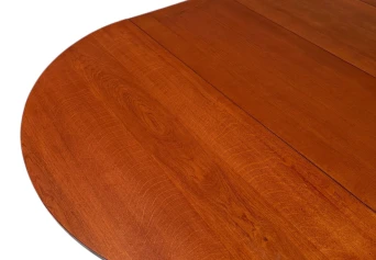 Art Deco Modernist Round Extendable Dining Room Table by Hendrik Wouda, 1931